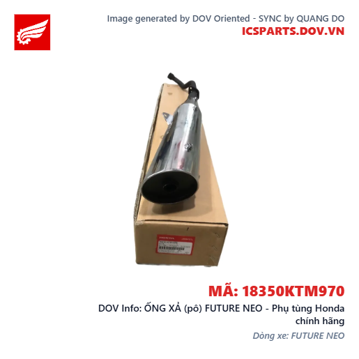 ỐNG XẢ (pô) FUTURE NEO - Phụ tùng Honda chính hãng