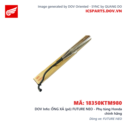 ỐNG XẢ (pô) FUTURE NEO - Phụ tùng Honda chính hãng