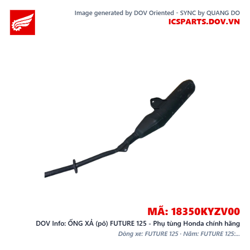 ỐNG XẢ (pô) FUTURE 125 - Phụ tùng Honda chính hãng