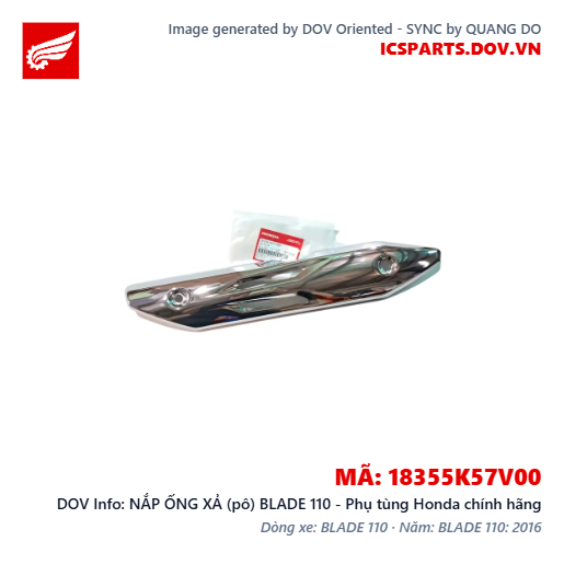 NẮP ỐNG XẢ (pô) BLADE 110 - Phụ tùng Honda chính hãng
