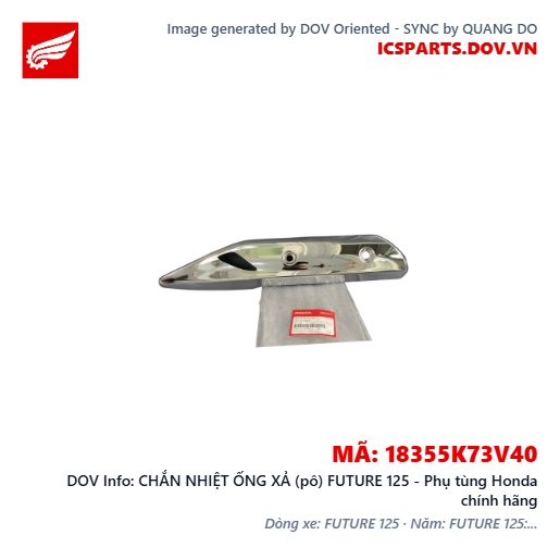 CHẮN NHIỆT ỐNG XẢ (pô) FUTURE 125 - Phụ tùng Honda chính hãng