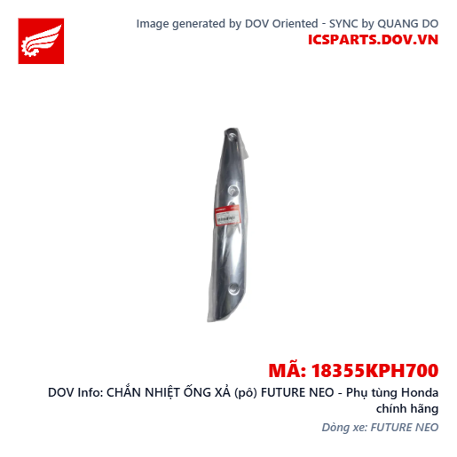 CHẮN NHIỆT ỐNG XẢ (pô) FUTURE NEO - Phụ tùng Honda chính hãng
