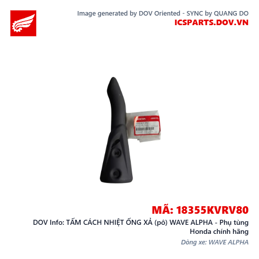 TẤM CÁCH NHIỆT ỐNG XẢ (pô) WAVE ALPHA - Phụ tùng Honda chính hãng