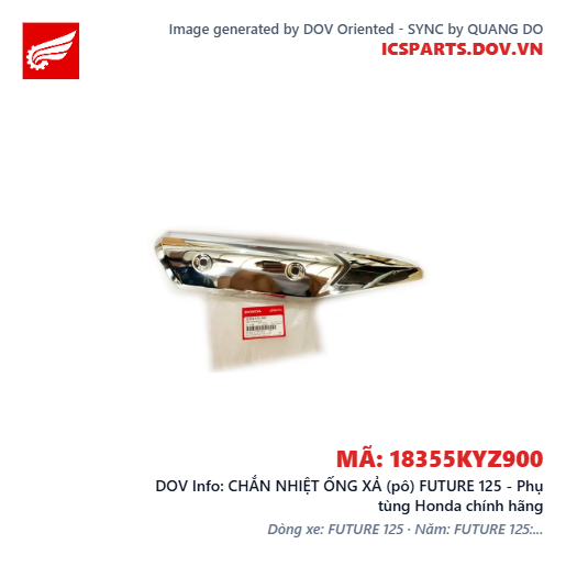 CHẮN NHIỆT ỐNG XẢ (pô) FUTURE 125 - Phụ tùng Honda chính hãng