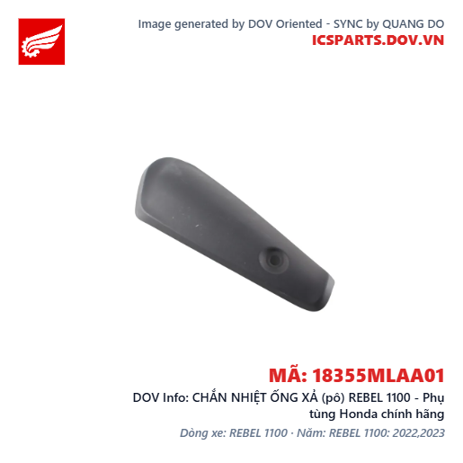 CHẮN NHIỆT ỐNG XẢ (pô) REBEL 1100 - Phụ tùng Honda chính hãng