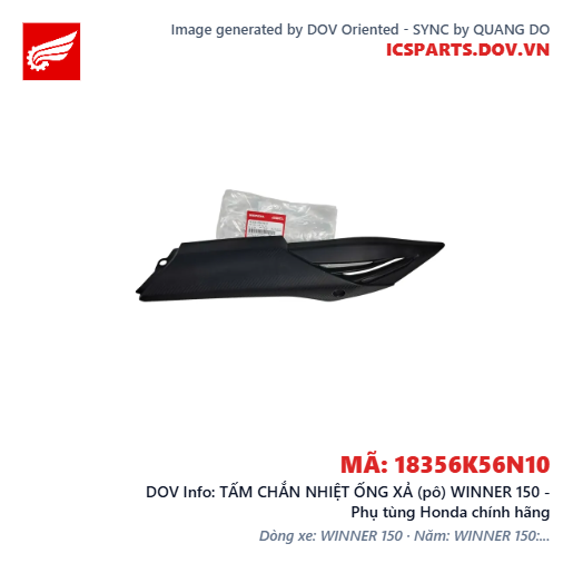 TẤM CHẮN NHIỆT ỐNG XẢ (pô) WINNER 150 - Phụ tùng Honda chính hãng