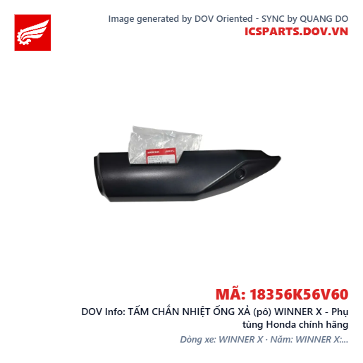 TẤM CHẮN NHIỆT ỐNG XẢ (pô) WINNER X - Phụ tùng Honda chính hãng