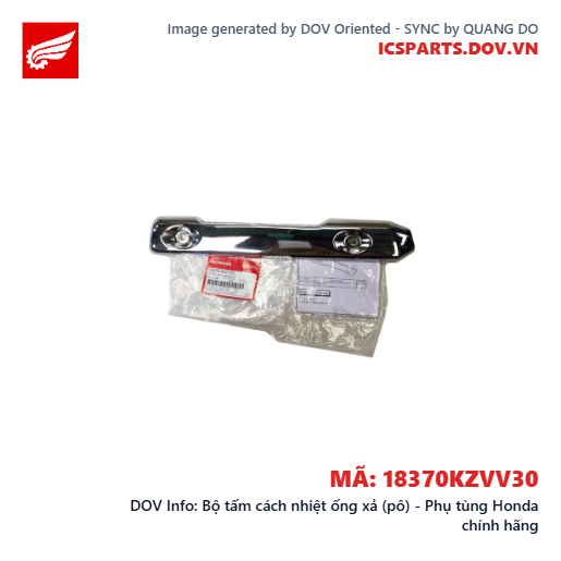 Bộ tấm cách nhiệt ống xả (pô) - Phụ tùng Honda chính hãng