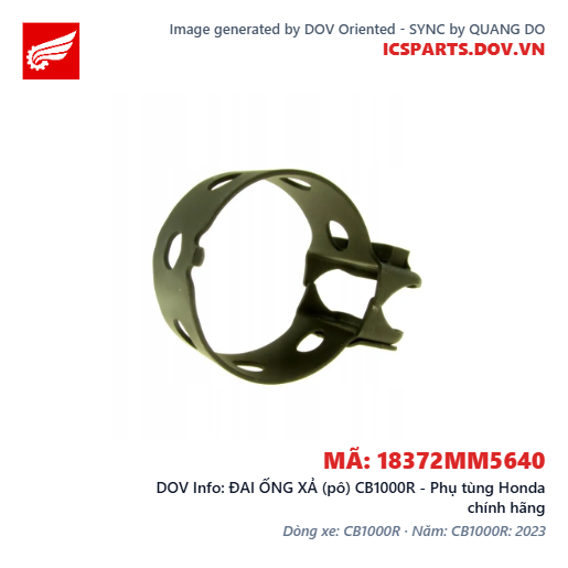 ĐAI ỐNG XẢ (pô) CB1000R - Phụ tùng Honda chính hãng