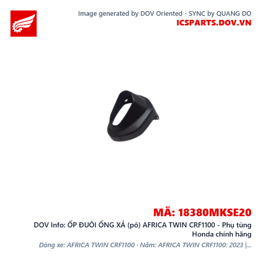 ỐP ĐUÔI ỐNG XẢ (pô) AFRICA TWIN CRF1100 - Phụ tùng Honda chính hãng