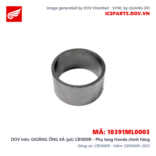 GIOĂNG ỐNG XẢ (pô) CB1000R - Phụ tùng Honda chính hãng