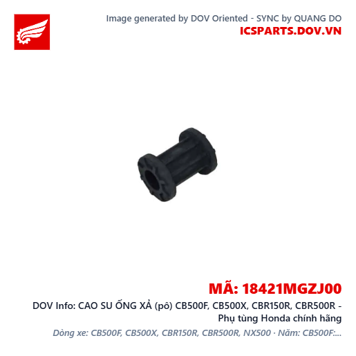 CAO SU ỐNG XẢ (pô) CB500F, CB500X, CBR150R, CBR500R - Phụ tùng Honda chính hãng