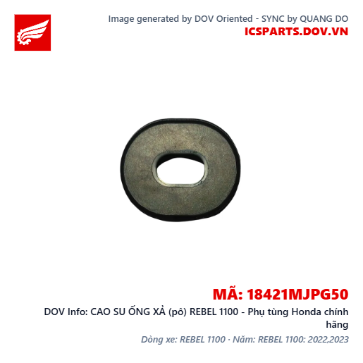 CAO SU ỐNG XẢ (pô) REBEL 1100 - Phụ tùng Honda chính hãng