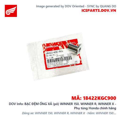 BẠC ĐỆM ỐNG XẢ (pô) WINNER 150, WINNER R, WINNER X - Phụ tùng Honda chính hãng