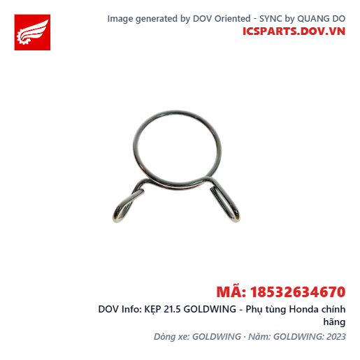 KẸP 21.5 GOLDWING - Phụ tùng Honda chính hãng