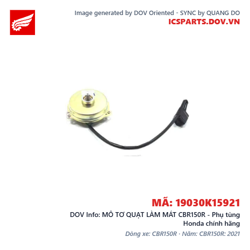 MÔ TƠ QUẠT LÀM MÁT CBR150R - Phụ tùng Honda chính hãng