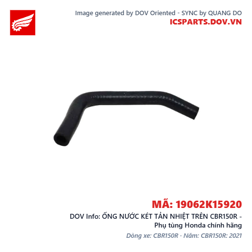 ỐNG NƯỚC KÉT TẢN NHIỆT TRÊN CBR150R - Phụ tùng Honda chính hãng