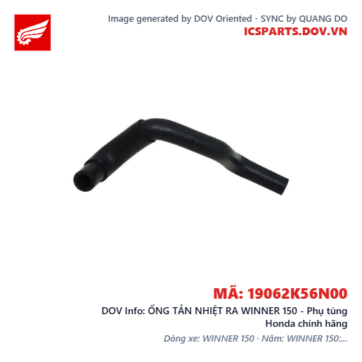 ỐNG TẢN NHIỆT RA WINNER 150 - Phụ tùng Honda chính hãng