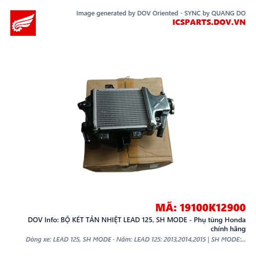 BỘ KÉT TẢN NHIỆT LEAD 125, SH MODE - Phụ tùng Honda chính hãng