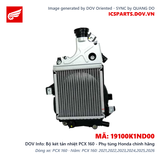 Bộ két tản nhiệt PCX 160 - Phụ tùng Honda chính hãng
