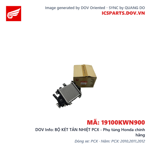 BỘ KÉT TẢN NHIỆT PCX - Phụ tùng Honda chính hãng