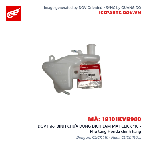 BÌNH CHỨA DUNG DỊCH LÀM MÁT CLICK 110 - Phụ tùng Honda chính hãng