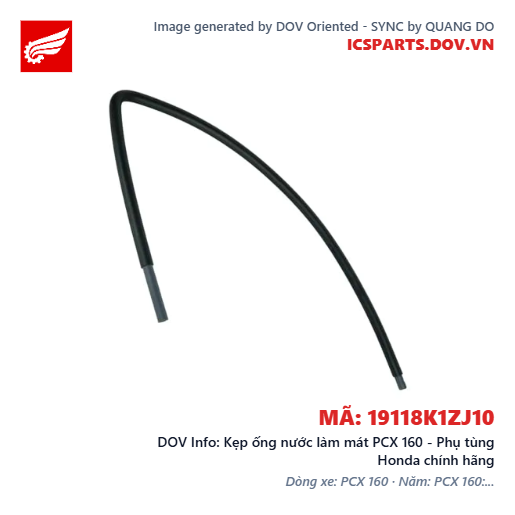Kẹp ống nước làm mát PCX 160 - Phụ tùng Honda chính hãng