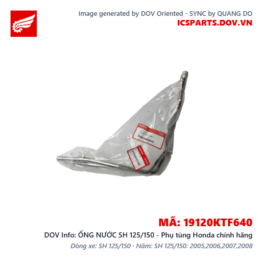 ỐNG NƯỚC SH 125/150 - Phụ tùng Honda chính hãng