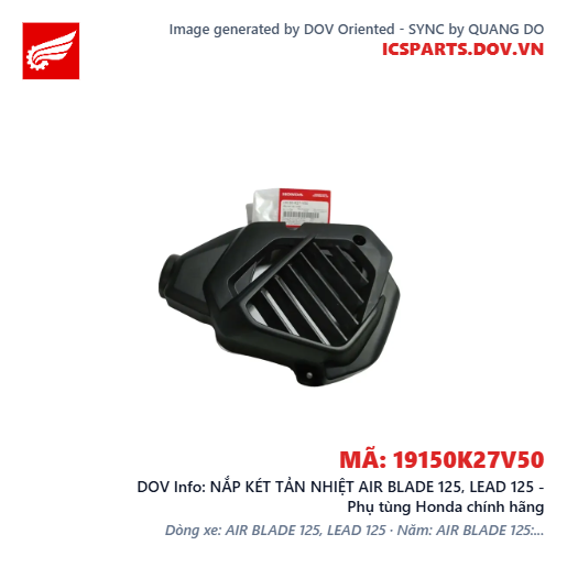 NẮP KÉT TẢN NHIỆT AIR BLADE 125, LEAD 125 - Phụ tùng Honda chính hãng