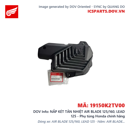 NẮP KÉT TẢN NHIỆT AIR BLADE 125/160, LEAD 125 - Phụ tùng Honda chính hãng
