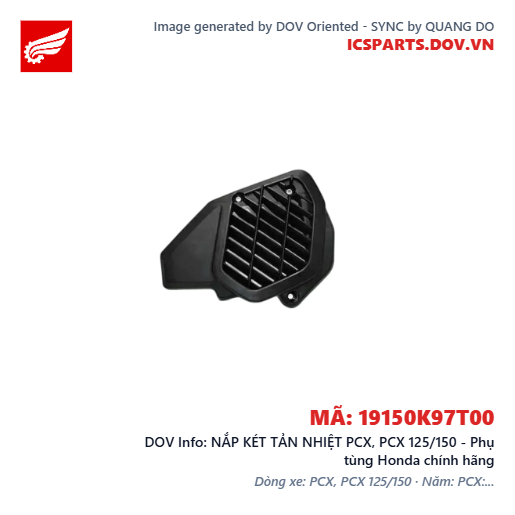 NẮP KÉT TẢN NHIỆT PCX, PCX 125/150 - Phụ tùng Honda chính hãng