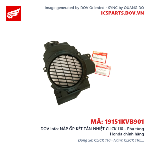 NẮP ỐP KÉT TẢN NHIỆT CLICK 110 - Phụ tùng Honda chính hãng