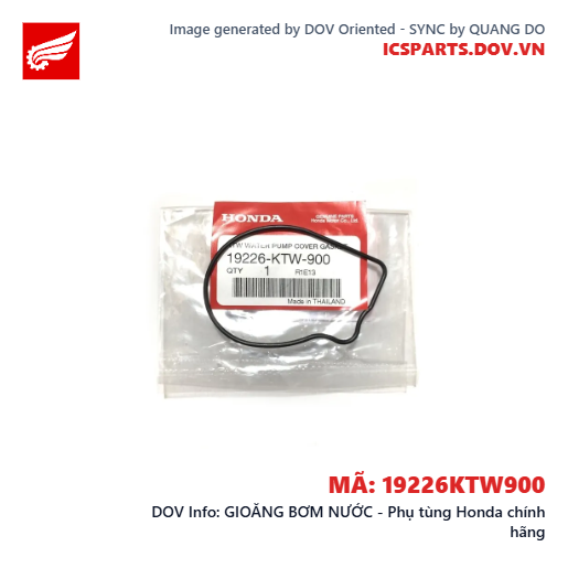 GIOĂNG BƠM NƯỚC - Phụ tùng Honda chính hãng