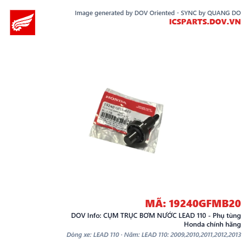 CỤM TRỤC BƠM NƯỚC LEAD 110 - Phụ tùng Honda chính hãng