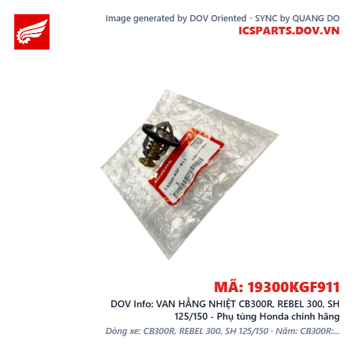 VAN HẰNG NHIỆT CB300R, REBEL 300, SH 125/150 - Phụ tùng Honda chính hãng