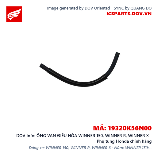 ỐNG VAN ĐIỀU HÒA WINNER 150, WINNER R, WINNER X - Phụ tùng Honda chính hãng