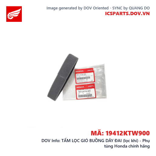 TẤM LỌC GIÓ BUỒNG DÂY ĐAI (lọc khí) - Phụ tùng Honda chính hãng