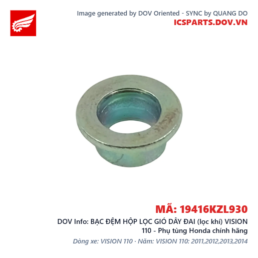 BẠC ĐỆM HỘP LỌC GIÓ DÂY ĐAI (lọc khí) VISION 110 - Phụ tùng Honda chính hãng