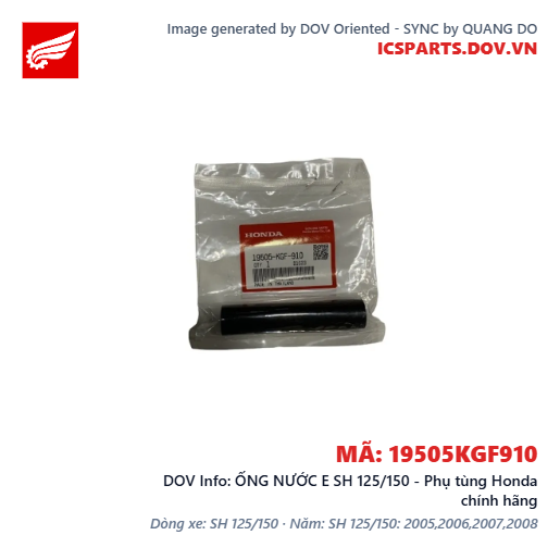 ỐNG NƯỚC E SH 125/150 - Phụ tùng Honda chính hãng