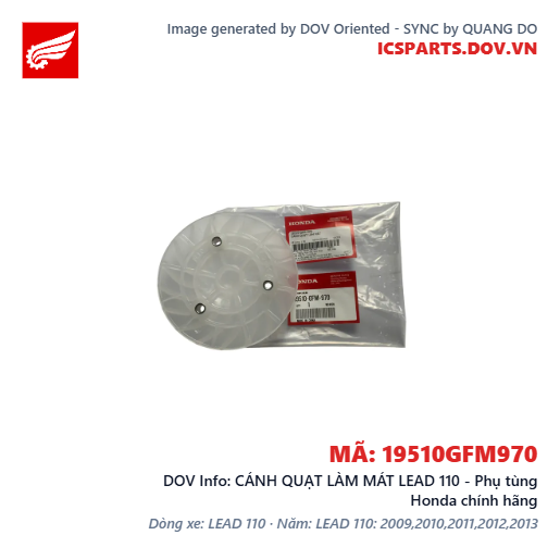 CÁNH QUẠT LÀM MÁT LEAD 110 - Phụ tùng Honda chính hãng