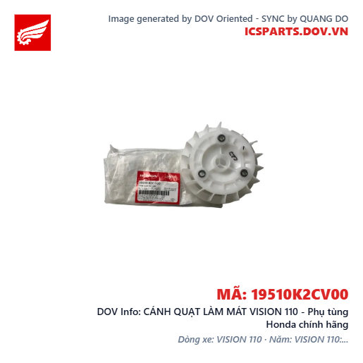 CÁNH QUẠT LÀM MÁT VISION 110 - Phụ tùng Honda chính hãng