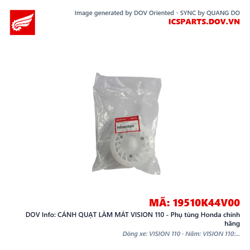 CÁNH QUẠT LÀM MÁT VISION 110 - Phụ tùng Honda chính hãng
