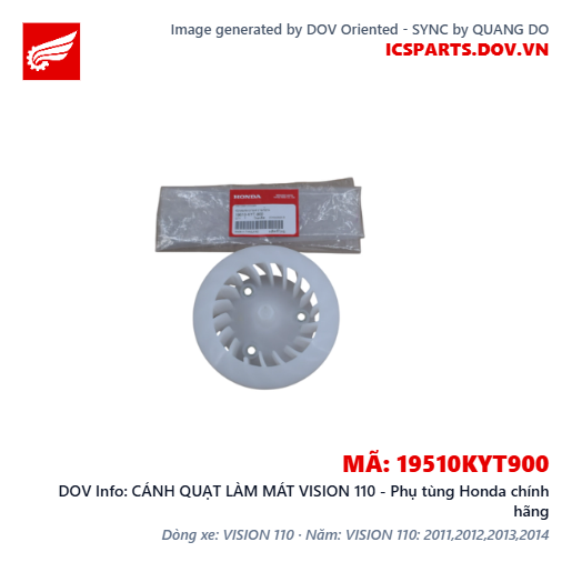 CÁNH QUẠT LÀM MÁT VISION 110 - Phụ tùng Honda chính hãng