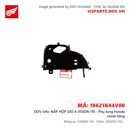 NẮP HỘP GIÓ A VISION 110 - Phụ tùng Honda chính hãng