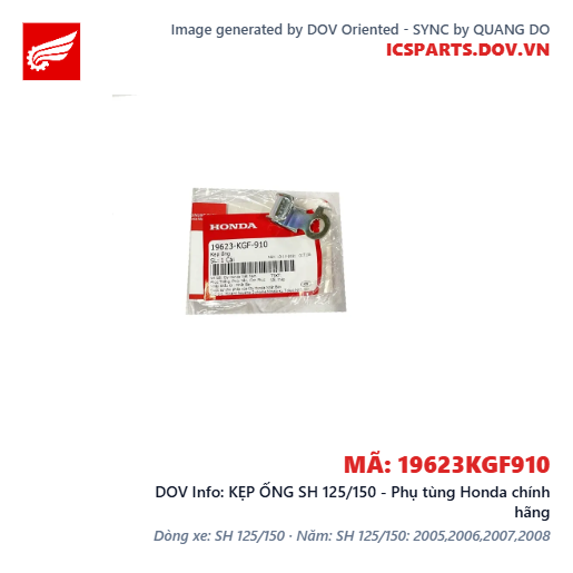 KẸP ỐNG SH 125/150 - Phụ tùng Honda chính hãng