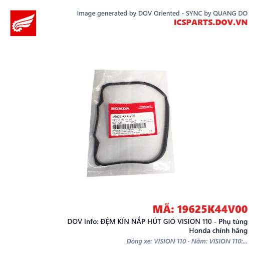 ĐỆM KÍN NẮP HÚT GIÓ VISION 110 - Phụ tùng Honda chính hãng