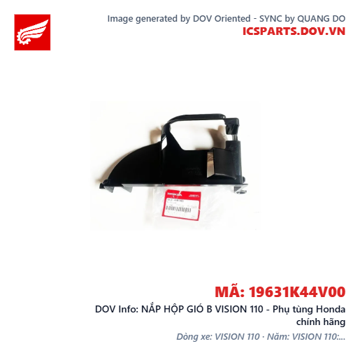 NẮP HỘP GIÓ B VISION 110 - Phụ tùng Honda chính hãng