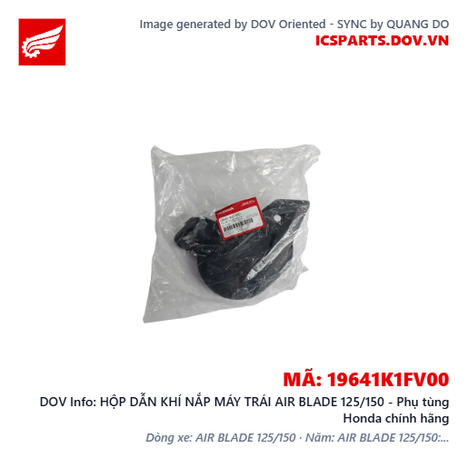 HỘP DẪN KHÍ NẮP MÁY TRÁI AIR BLADE 125/150 - Phụ tùng Honda chính hãng