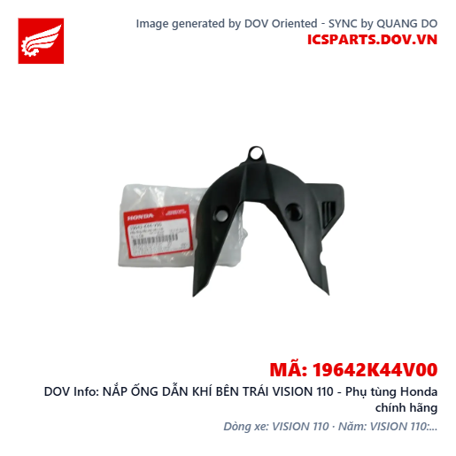 NẮP ỐNG DẪN KHÍ BÊN TRÁI VISION 110 - Phụ tùng Honda chính hãng