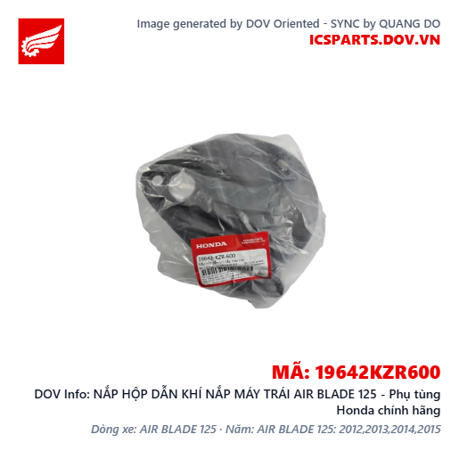 NẮP HỘP DẪN KHÍ NẮP MÁY TRÁI AIR BLADE 125 - Phụ tùng Honda chính hãng